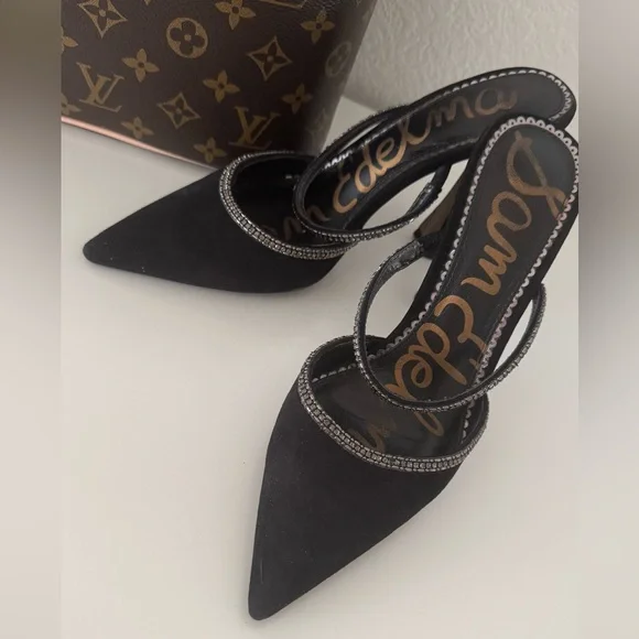 Sam Edelman Anita Embellished Black Heels- Never Worn - Picture 2 of 8